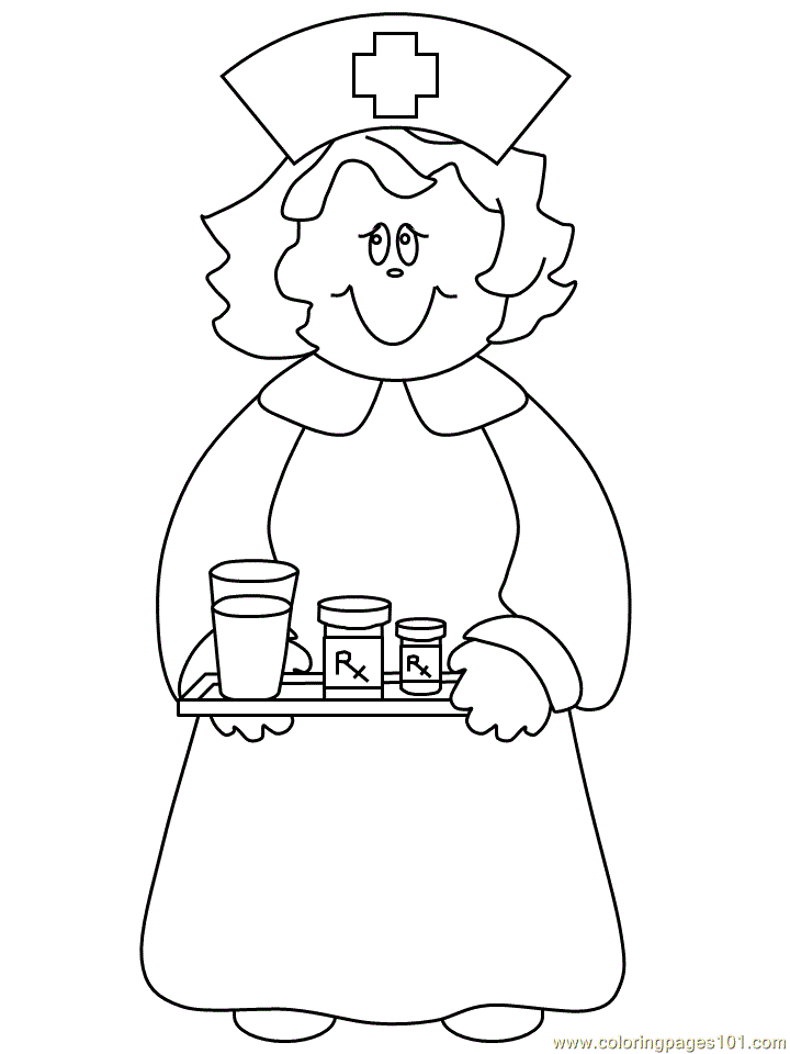 Coloring Pages nurse3 (Peoples > Nurses) - free printable coloring page ...