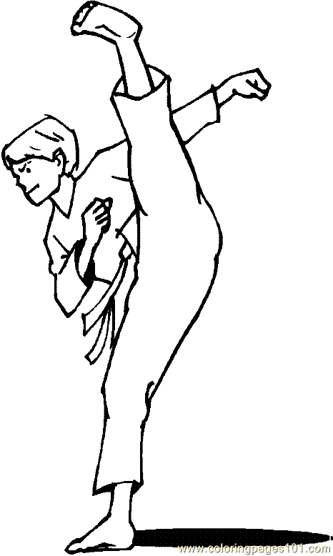 Coloring Pages Boxing Judo Karate Coloring Page 17 (Sports > Others