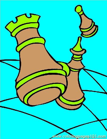 free printable coloring image Chess