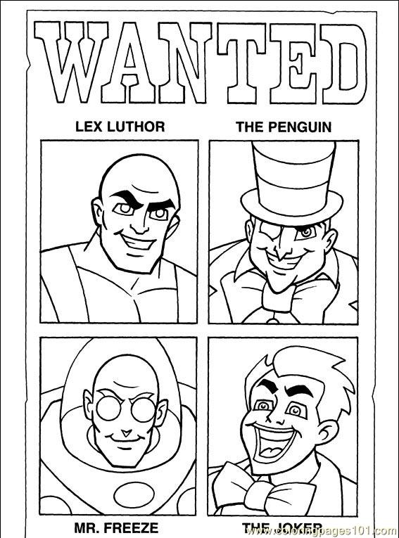 dc comics characters coloring pages - photo #33