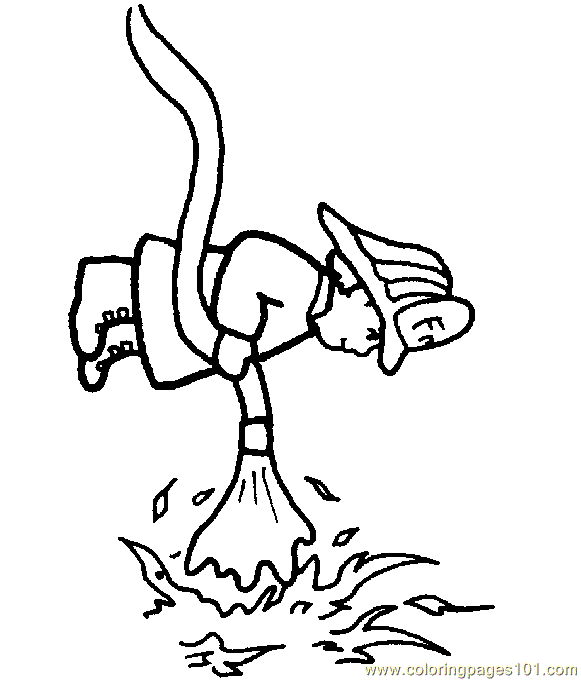 Coloring Pages Fireman Coloring Page 03 (Entertainment > Others) - free