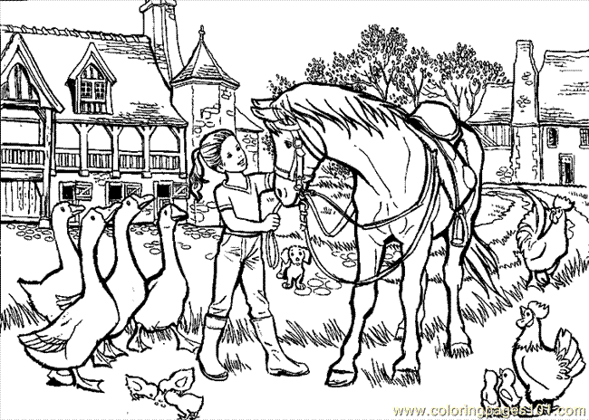 Coloring Pages Horse Riding Coloring Page 01 (Sports > Others) - free