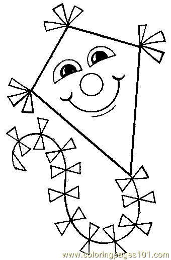 Coloring Pages Kite Coloring Page 08 (Cartoons > Others) - free