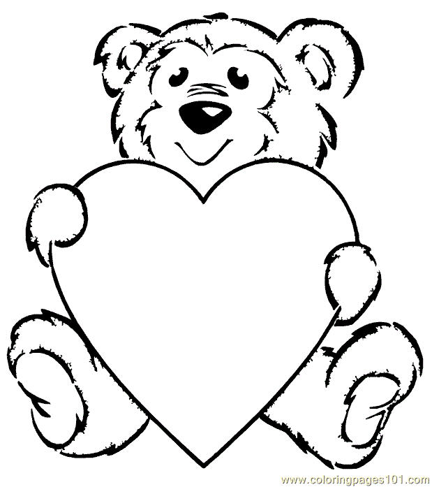 Coloring Pages Teddy Bear Coloring Page 001 (3) (Cartoons 