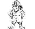 Fireman Coloring Page 12