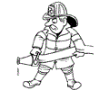 Fireman Coloring Page 13