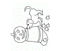 Puppy Bucket Jack O Lantern 650x841