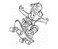 Skateboarding Boy 3 Coloring Pages 7 Com
