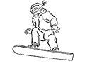 Snowboarding Coloring Page 01