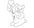 Teddy Bear Valentine Heart Balloon Chocolate
