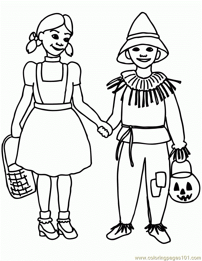 free printable coloring image Wizard Of Oz Costumes 650x841