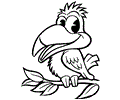 Parrot Coloring Page 02