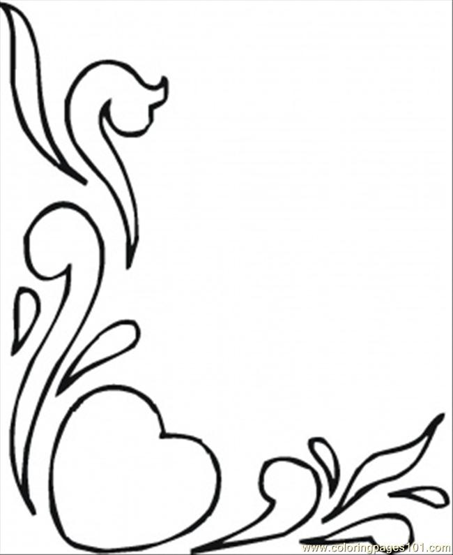 coloring pages of flowers and hearts. Color this Page Online! free