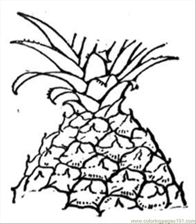 Coloring Pages Pineapple 8 (Food & Fruits > Pineapples) - free