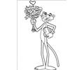 Pink Panther With Flowers
