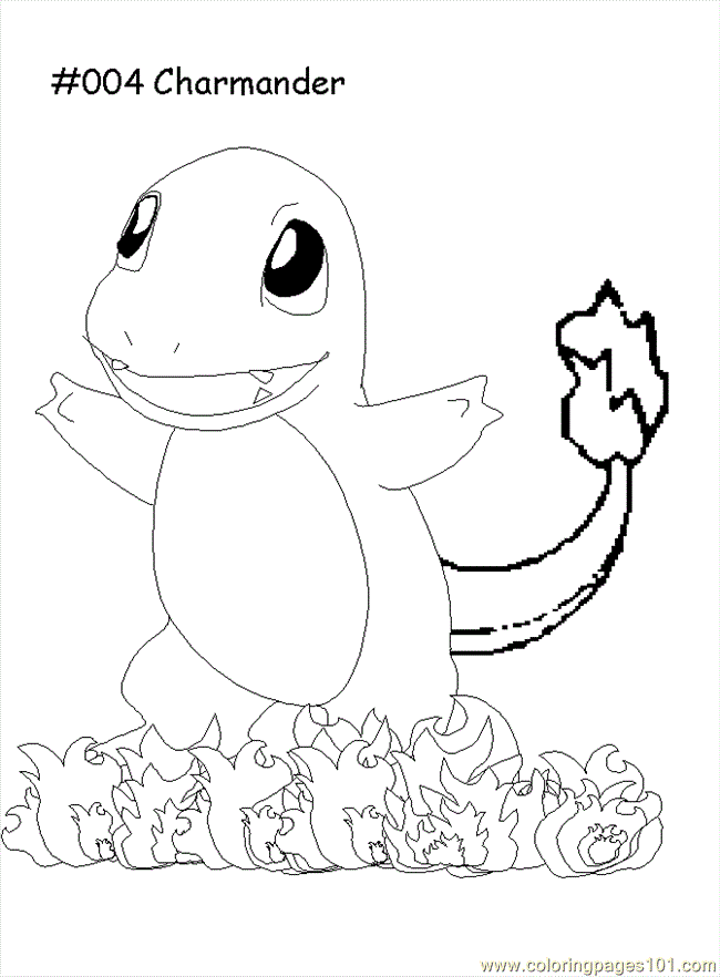 Coloring Pages Charmander Cartoons Pokemon Free Printable