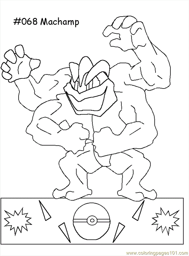 machamp pokemon coloring pages - photo #16