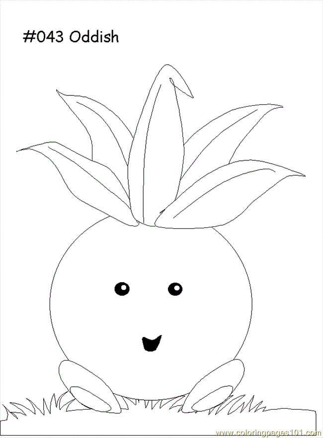Coloring Pages Oddish (Cartoons > Pokemon) free printable coloring