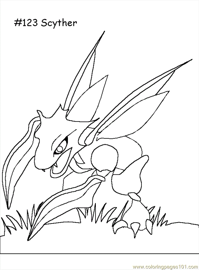Scizor Pokemon Coloring Page Coloring Pages