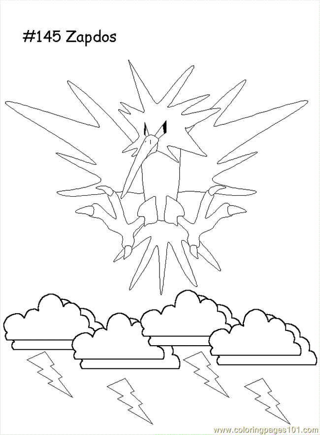 zapdos coloring pages - photo #12
