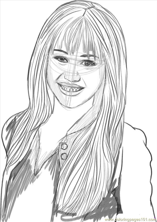 Free Coloring Pages Hannah Montana. Color this Page Online! free