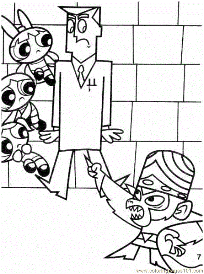 Mojo Powerpuff Girls Pages Coloring Pages