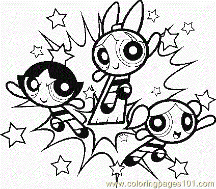 Powerpuff Girls Coloring Pages on Coloring Pages Print 1  Cartoons   Powerpuff Girls    Free Printable