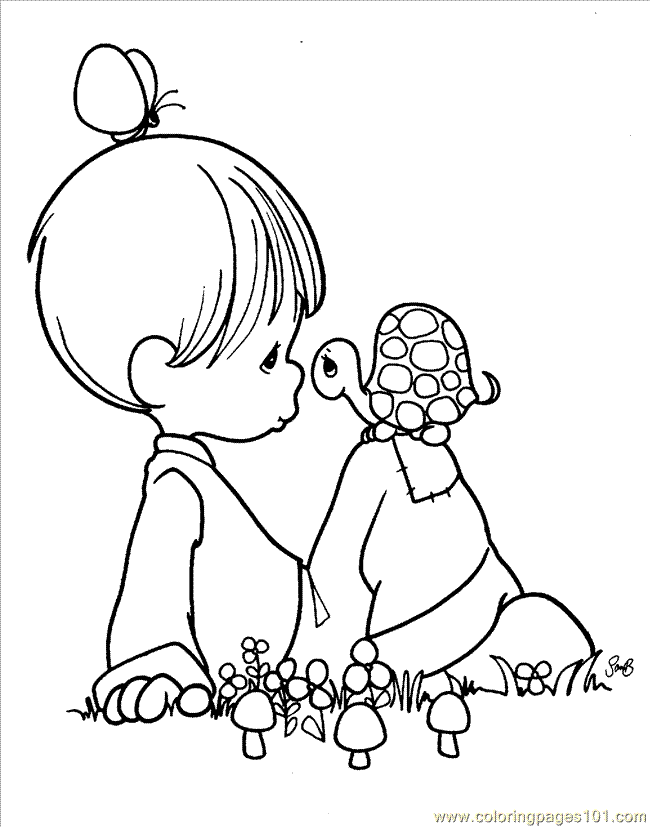 Coloring Pages Precious Moments 1 (7) (Cartoons > Precious moments