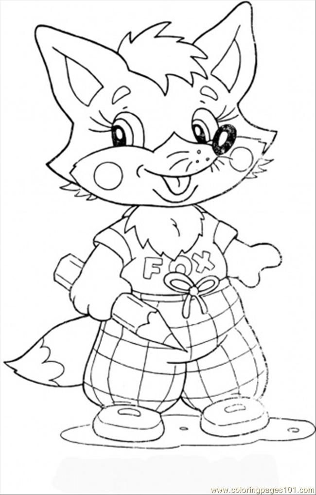 Coloring Pages Fox Cub (Education > Preschool Study) - free printable ...