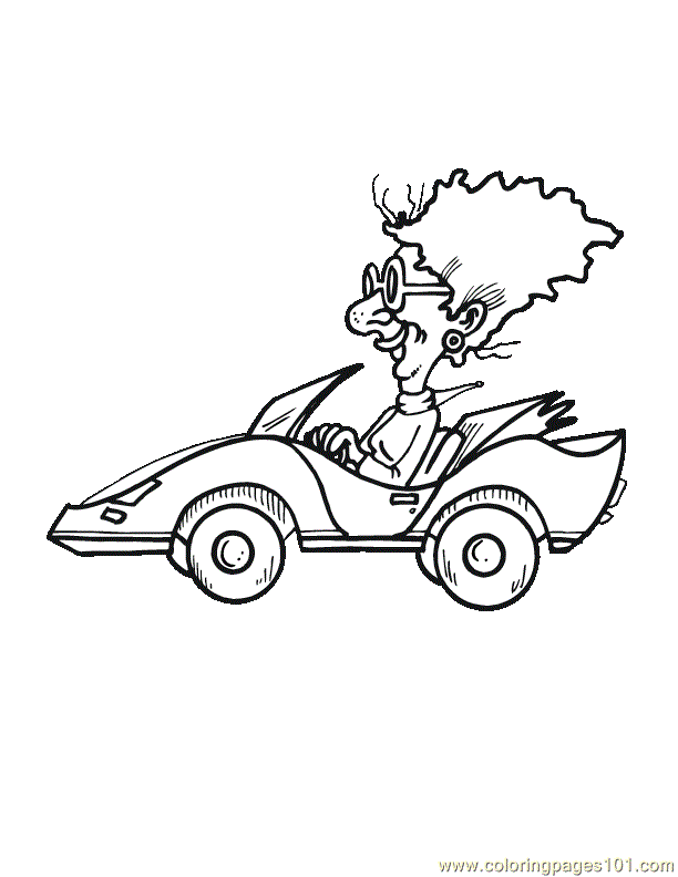 Coloring Pages Fast Driving car (Sports > Racing Cars ) - free