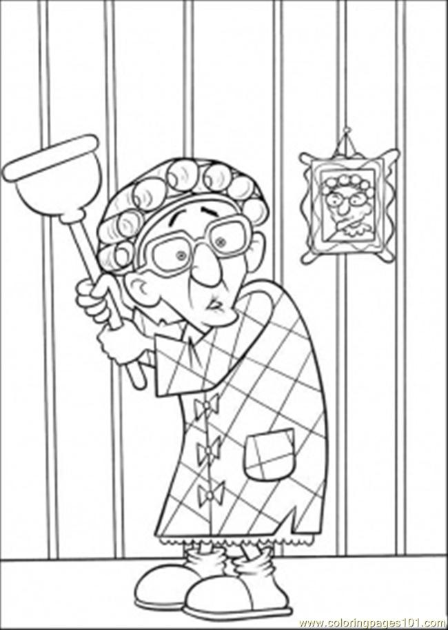 Coloring Pages Scared Grandmother (Cartoons > Ratatouille) - free