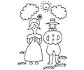 Couple Is Walking On The Sun