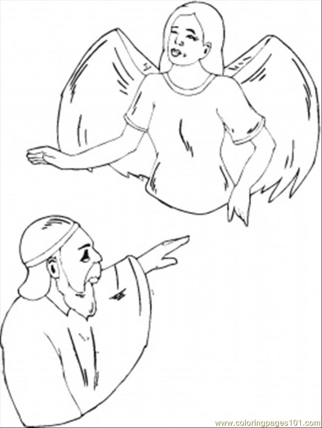 free printable coloring image Monk And Angel