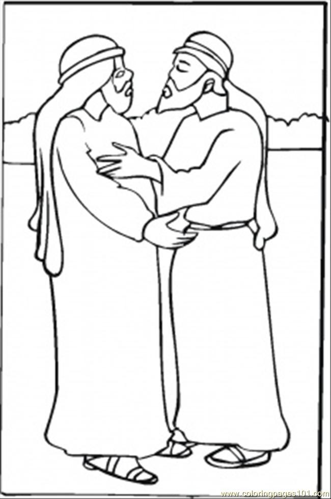 jacob and esau reunite coloring pages - photo #23