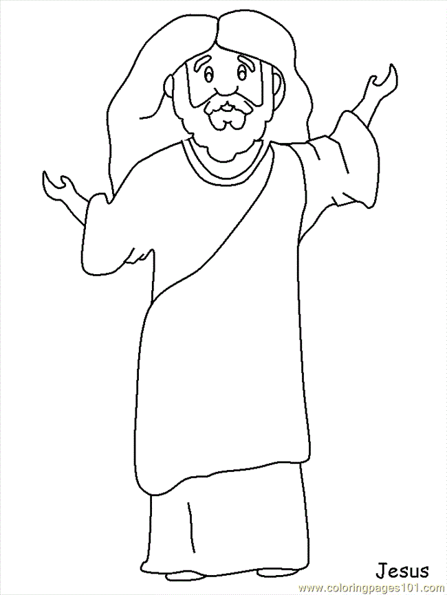 free printable coloring image Jesus001