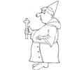 Fat Monk With Cross