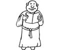 Monk Is Reading Prayer