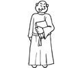 Monk With Bible