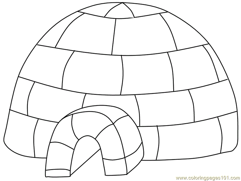 igloo coloring pages printable - photo #2