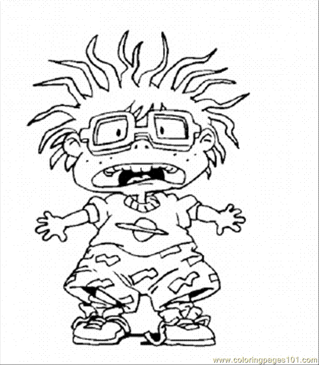 Coloring Pages Scared Chuckie (Cartoons > Rugrats) - free printable ...