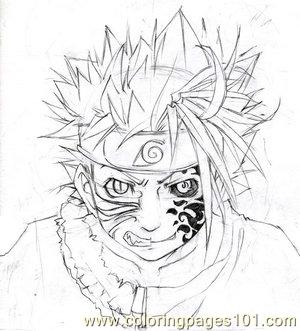Sasuke Curse Mark Coloring Coloring Pages