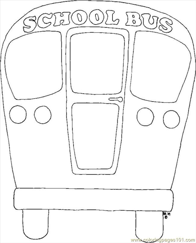 Coloring Pages School Bus (Education > School) - free printable coloring page online