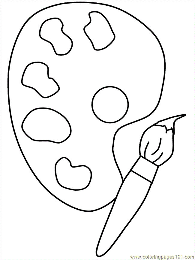 free printable coloring image Paintbrush2