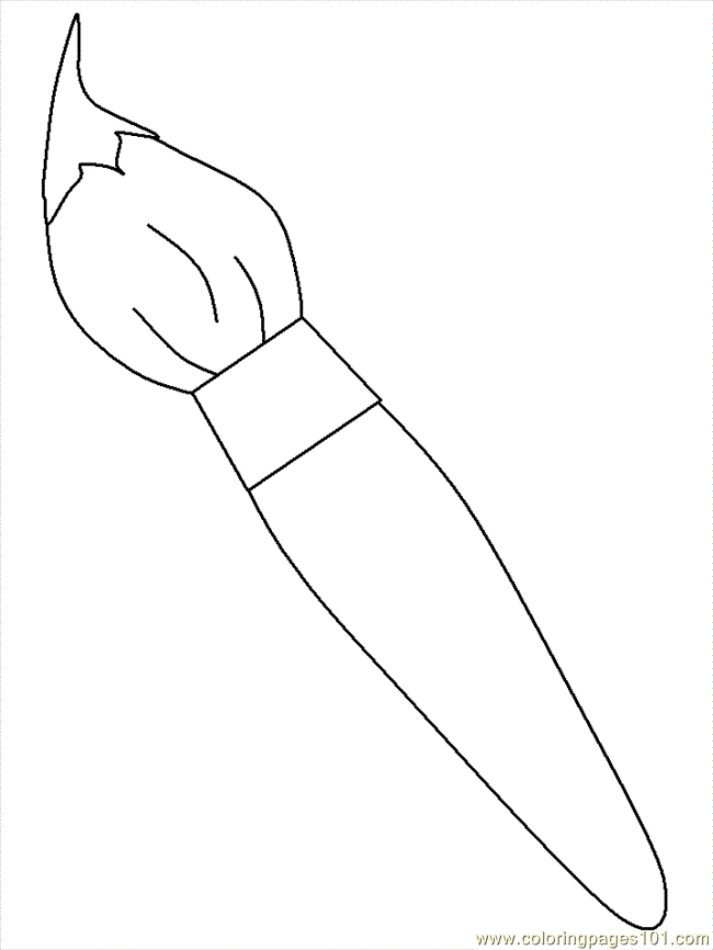paint brush coloring pages - photo #9