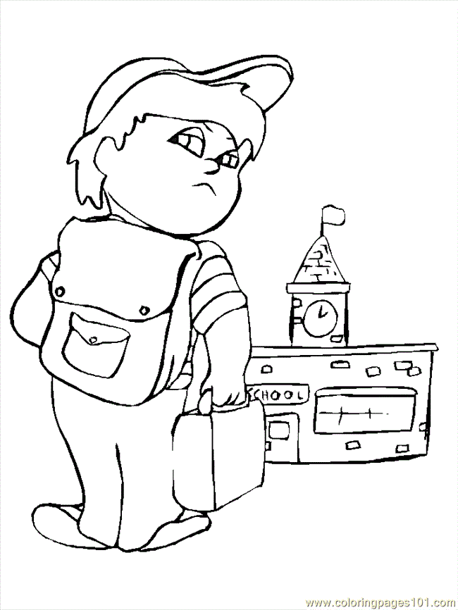 free printable coloring image School10