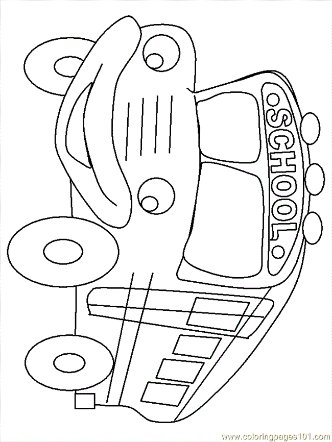 free printable coloring image Schoolbus
