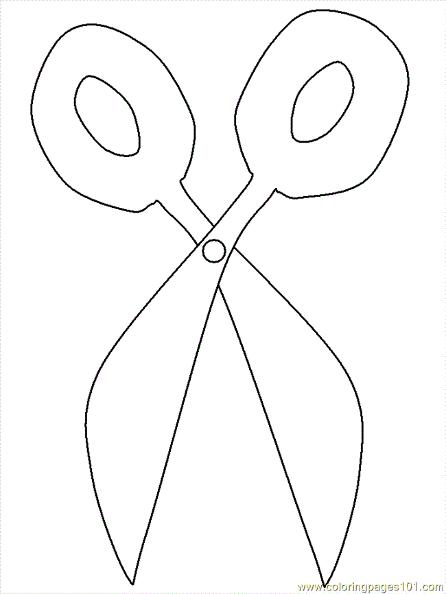 free printable coloring image Scissors