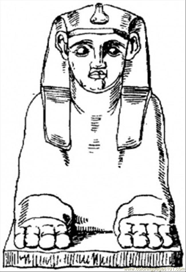 Coloring Pages Egyptian Sculpture (Other > Sculptures) free printable
