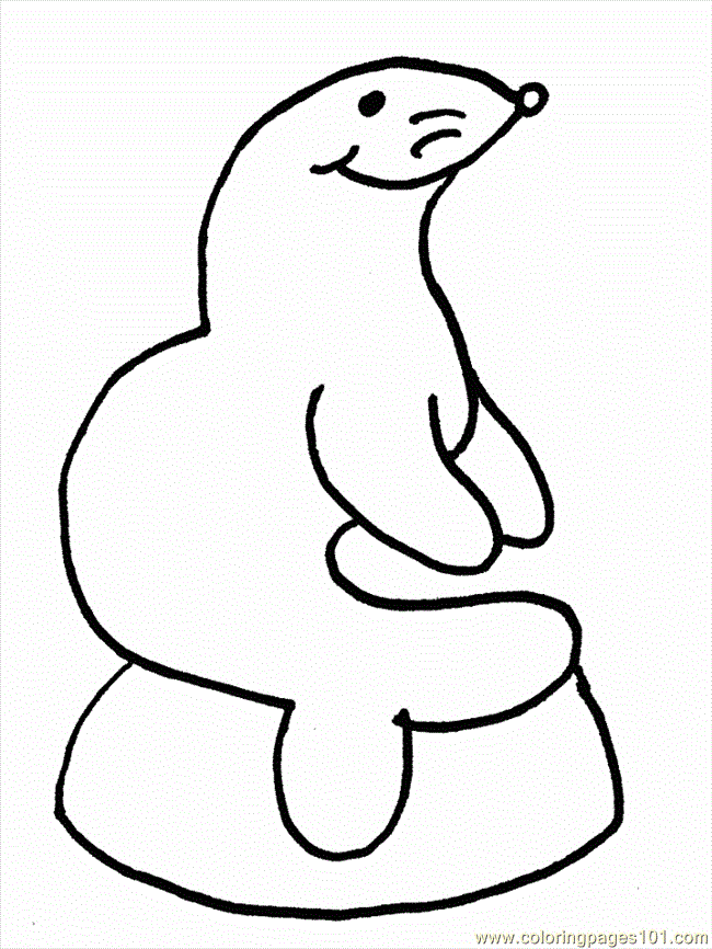 Coloring Pages Seal (Mammals > Seal) - free printable coloring page online