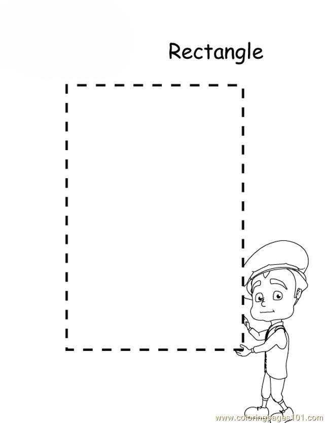Coloring Pages Rectangle Design Education Shapes Free Printable